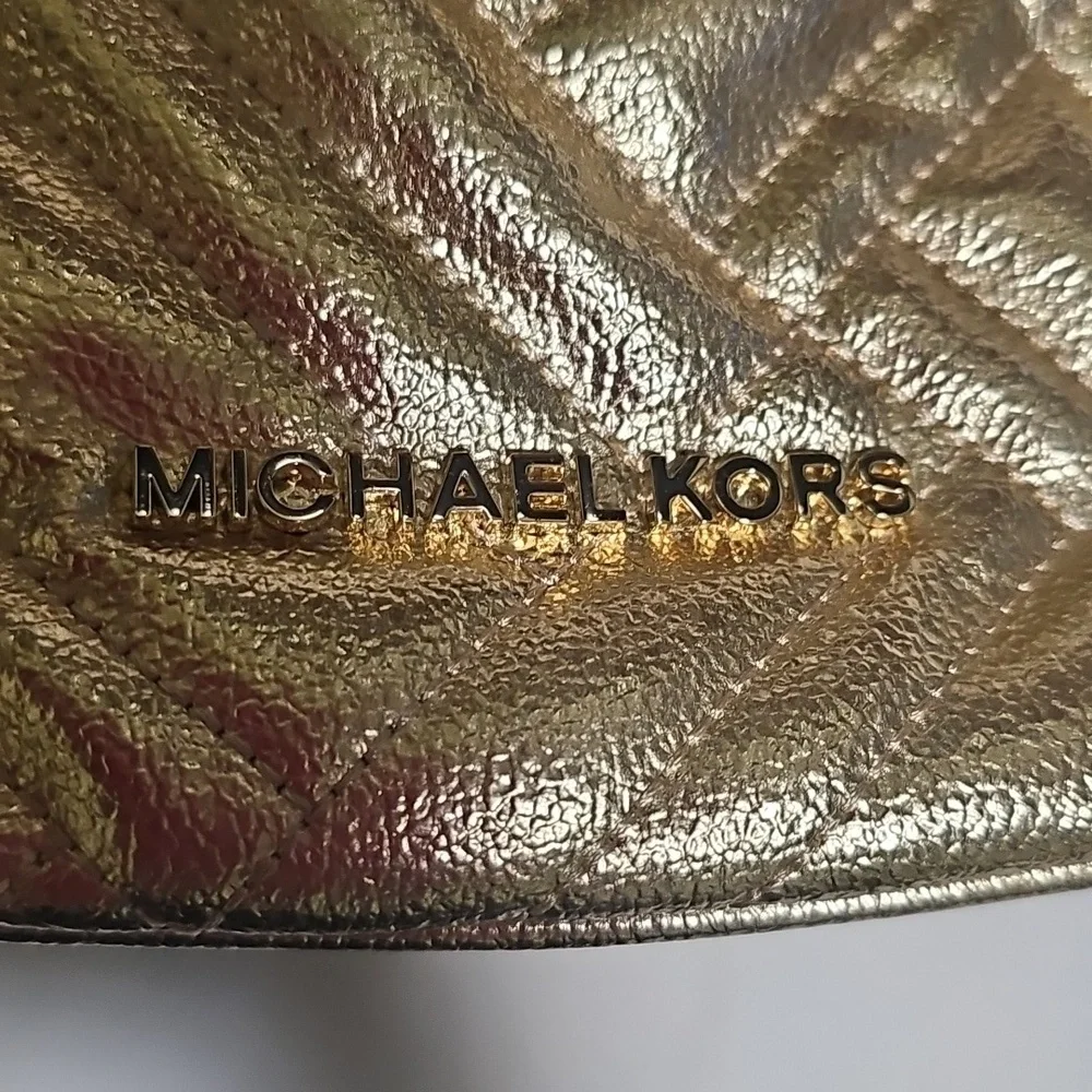Michael Kors Metallic Gold Quilted Bag